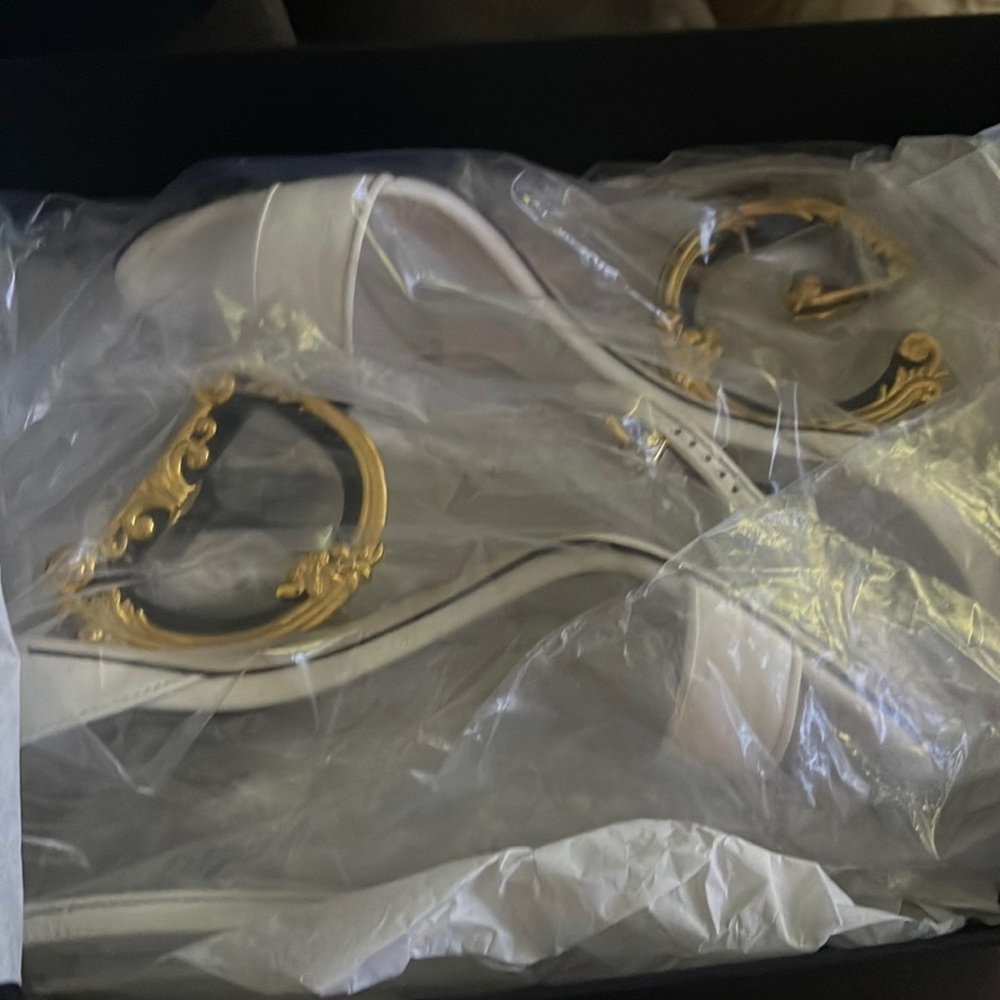 Nappa leather sandals with baroque DG detail